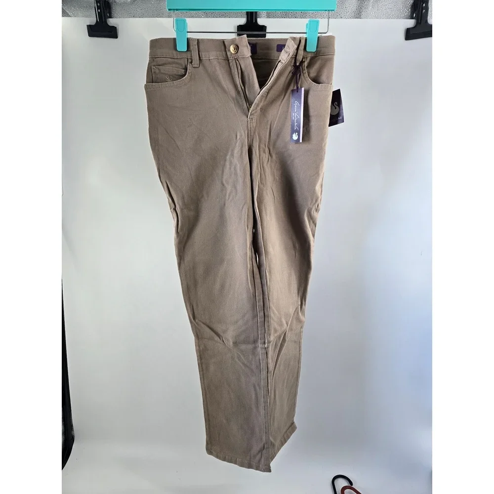 Gloria Vanderbilt Amanda Slimming Tapered Leg Jeans Latte‎ Tan Womens Size 6 Avg